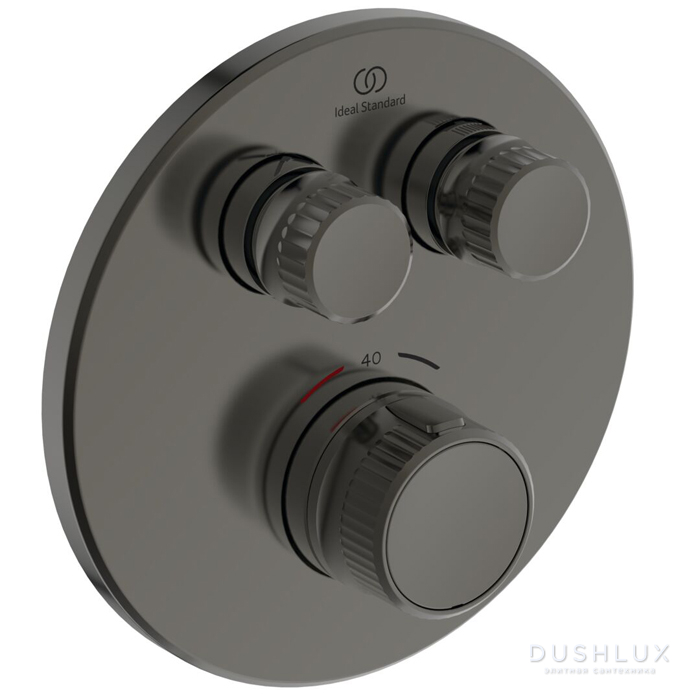 Фото Ideal Standard Ceratherm Navigo Смеситель для душа, встраиваемый, термостатический, для монтажа с комплектом EASY-BOX A1000NU, цвет: PVD Magnetic Grey