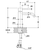 Ritmonio Diametro35 S Смеситель для раковины, на 1 отв., цвет: Brushed Black Chrome
