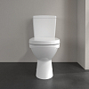 Villeroy&Boch O.novo Унитаз-компакт 36х64.6х43см., напольный, с открытым смывным краем, с сиденьем, цвет: альпийский белый