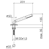 Dornbracht Series–various Душевой гарнитур со шлангом, на 1 отв., на борт, цвет: платина матовая