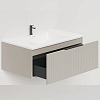 Salini Touch Тумба 80x50x32см., подвесная, с раковиной, 1 ящик, верт. фрез., цвет: Grey