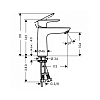 Hansgrohe Talis E Смеситель для раковины, 1 отв., цвет: шлифованный черный хром