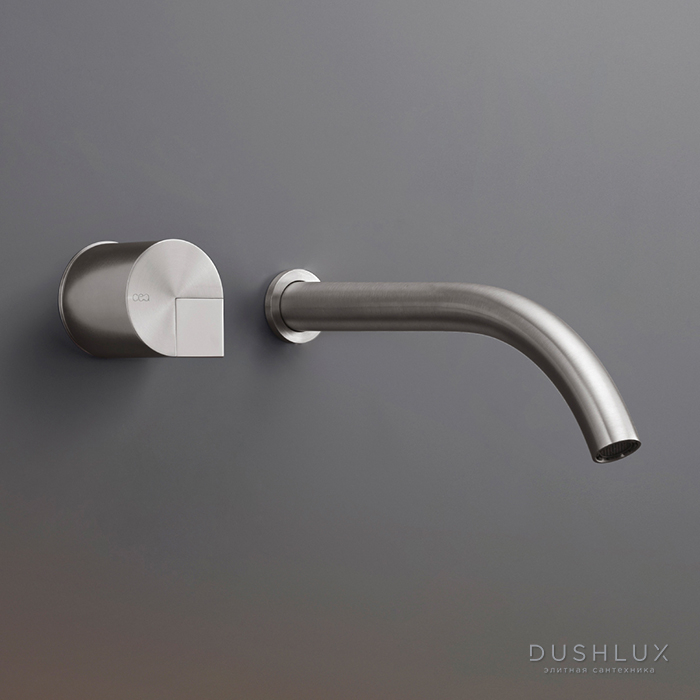 Фото CEA Design DUET Смеситель для раковины, настенный, цвет: нержавеющая сталь