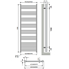 Neoinox Rondo Полотенцесушитель 150x45см, водяной для ГВС, цвет: белый матовый