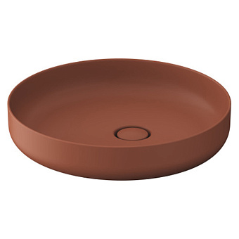 Duravit Vitrium Раковина накладная 46 см, без отв., круглая, из DuroCast UltraResist, без перелива, цвет: матовая корица
