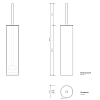 Decor Walther Mikado SBG Туалетный ершик, напольный, цвет: латунь