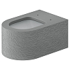 Duravit Millio Унитаз подвесной, 37x57см., декор "Pattern", крепление в компл., цвет: светло-серый матовый