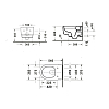 Duravit Balcoon Унитаз 37x54см., подвесной, безободковый, DuraShield, цвет: белый матовый