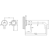 Gessi Emporio Via tortona Смеситель для раковины, встраиваемый, излив: 22.5см., цвет: Finox Brushed Nickel