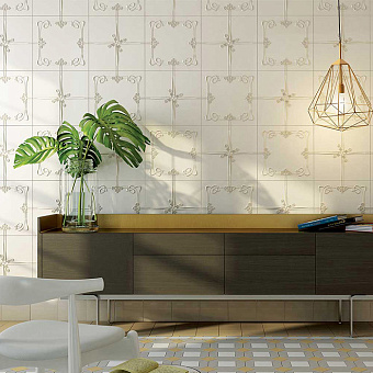 laDiva Margherita 01 Керамическая плитка 40x40см, настенная, квадрат, цвет: vaniglia