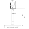 BOSSINI DREAM-RECTANGULAR Верхний душ 500 x 400 мм 1 режим - держателем вертикальным 300 x Ø 36 мм, цвет: хром
