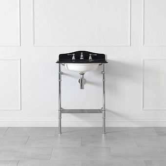 Victoria + Albert Metallo Quartz Металлическая структура 61х49хh94см с раковиной на 3 отв., цвет: полированный хром/черный