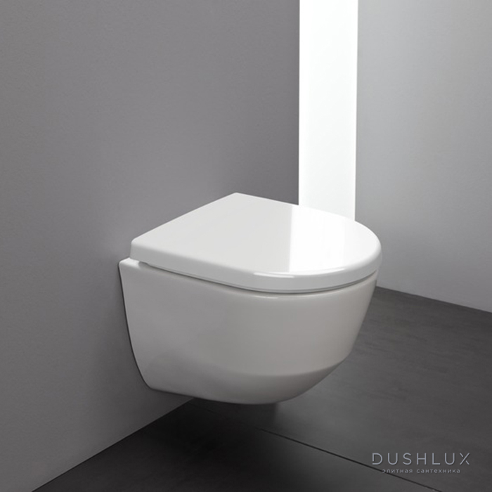 Фото LAUFEN Pro Унитаз подвесной безободковый, укороченный 49х36х34см, цвет: белый