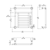 Devon&Devon Jupiter 3 Полотенцесушитель электрический 60x68.5x14.3см, термостат хром, подключение DX, цвет: хром