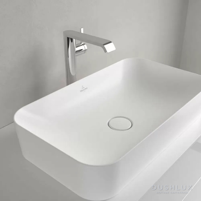 Фото Villeroy&Boch Finion Раковина 60x35см., накладная, без отв., без перелива, CeramicPlus, цвет: белый матовый