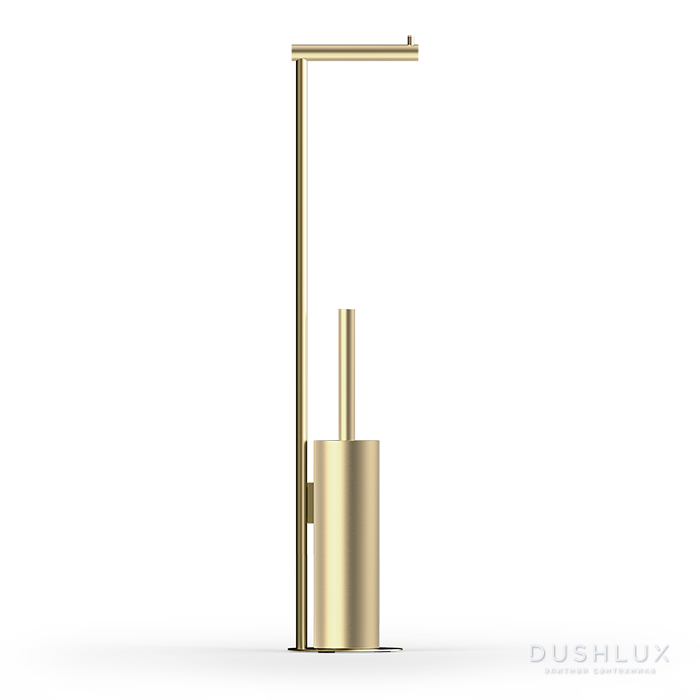 Фото Decor Walther Bar SBK Стойка с ершиком и держателем туалетной бумаги, цвет: золото матовое
