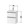 Duravit D-Neo Тумба под раковину 48.4x37.2см., подвесная, с выдв. ящиком и выдв. отделением, цвет: графит матовый