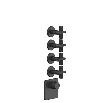 Gessi Inciso Смеситель для душа, встраиваемый, термостатический, резьба 3/4", цвет: Black XL