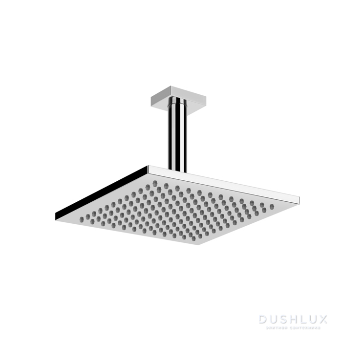 Фото Gessi Emporio shower Верхний душ 20х20см., потолочный, поворотная с шарниром, с защитой от известкового налёта, цвет: хром