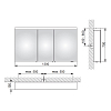 Keuco Royal Reflex.2 Зеркальный шкаф 70x130см., подвесной, LED подсветка, цвет: алюминий серебристый анодированный