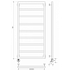 Secado Парма Полотенцесушитель 40x120 см, электрический, цвет: черный матовый