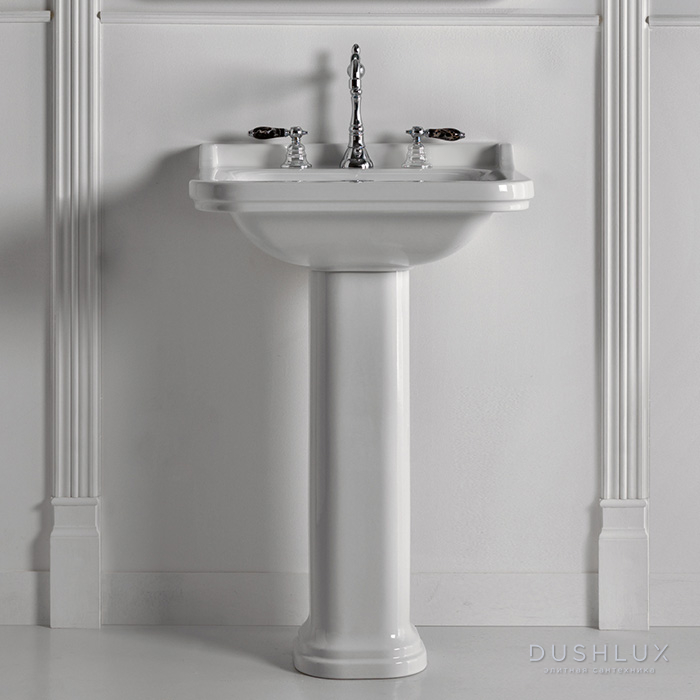 Kerasan Waldorf Раковина 60х55 см, 3 отв., с пьедесталом, керамическая ...