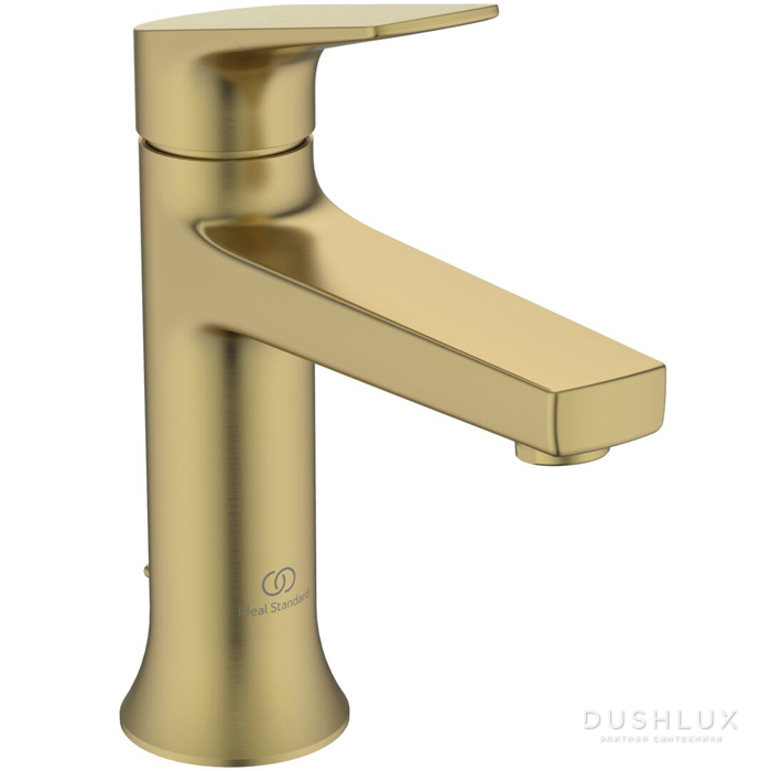 Фото Ideal Standard La Dolce Vita Смеситель для раковины, на 1 отв., с донным клапаном, цвет: PVD Brushed Gold (Шлифованное Золото)