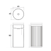 Dea Design Pedestal Basin Раковина 45x45x90см., напольная, без отв., Solid Surface, цвет: Black №16
