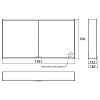 EMCO Prime2 Зеркальный шкаф 130x70см., с подсветкой, навесной, 2 двери, 2 полки, розетка, цвет: черный