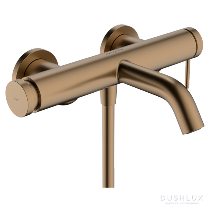 Фото Hansgrohe Tecturis S Однорычажный смеситель для ванны наружного монтажа, цвет: шлифованная бронза