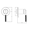 Gessi Ingranaggio Смеситель для душа, встраиваемый, на 1 выход, цвет: Finox Brushed Nickel
