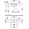 Duravit DuraStyle Раковина 50x22см., подвесная, 1 отв., без перелива, цвет: белый