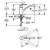 Grohe Eurosmart 2015 Смеситель для раковины, низкий излив, излив: 22см., цвет: нержавеющая сталь