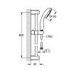 Grohe Tempesta 100 Душевой гарнитур с ручным душем, штангой 60см и шлангом 175см., с функцией EcoJoy, цвет: хром