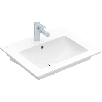 Villeroy&Boch Venticello Раковина 60х50 см, 1 отв., с переливом, с антигрязевым покрытием CeramicPlus, цвет: белый