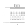 Bertocci Officina 01 Контейнер с крышкой, настольный, цвет: золото матовое