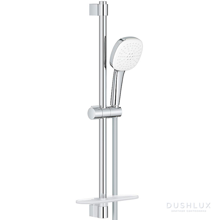 Фото Grohe Tempesta Cube 110 Душевой гарнитур: душевая штанга 60см, шланг 175см и полочка, цвет: хром