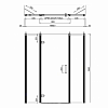 Burlington Britton Дверь на петлях 90x40см., цвет: хром