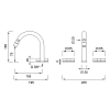 CEA Design GIOTTO Смеситель для биде, 3 отв., цвет: нержавеющая сталь