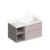 Kerama Marazzi Cubo Тумба 90см., подвесная, с ящиками, правая, цвет: мальва матовая