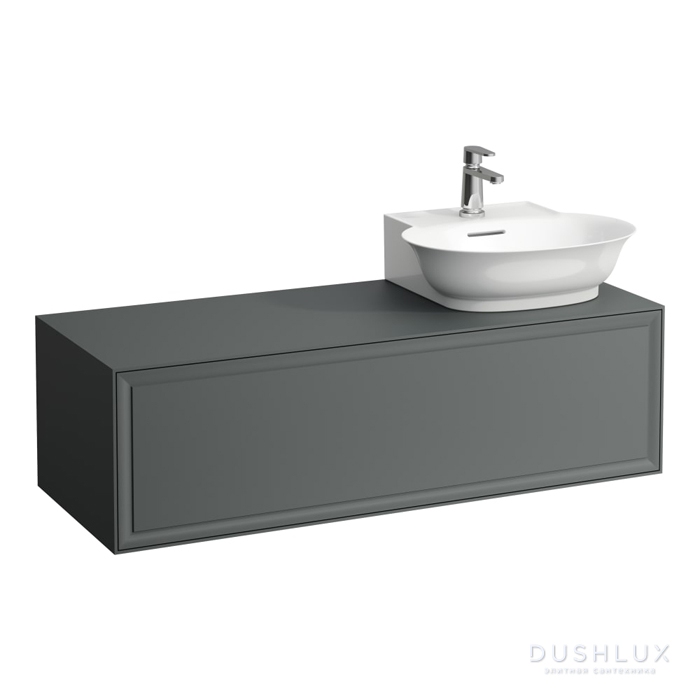 Фото Laufen New Classic Тумба с раковиной, DX, 117.5x45.5x34.5см, подвесной, 1 ящик, цвет: серый