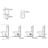 Kerasan Waldorf Унитаз-моноблок 68x40см, цвет: белый/бронза