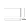 Emco Loft Зеркальный шкаф 130см., с подсветкой LED навесная модель, 2-дверки зеркальная задняя стенка