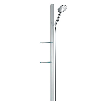 Hansgrohe Raindance Select S Душевой набор: штанга 150см, ручной душ 120, 3jet (Rain, RainAir, Whir), мыльница, шланг 1.25м, цвет: хром