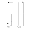 Gessi Outdoor Душевая стойка, для установки на улице, напольная, на 1 выход, без ручки и верхнего душа, цвет: Black XL