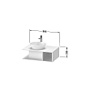 Duravit D-Neo Тумбочка подвесная компакт 80x55x26 см, раковина, 1 открытое отделение на правой стороне, цвет: Black Oak