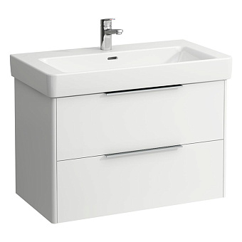 Laufen Base База с раковиной, 81x44x53см, подвесная, с 2 ящиками, цвет: белый матовый