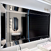 Dushlux Milos Зеркало 180х100см, LED подсветка, отделка рамы: полированная сталь