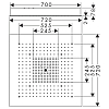 Axor ShowerHeaven Верхний душ 720 x 720 мм, потолочный монтаж, без подсветки, ¾, цвет: нерж.сталь