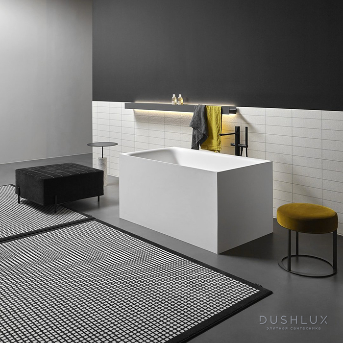 Antonio Lupi Cuba Ванна 125х75х70см., сидячая, отдельностоящая, скрытый ...